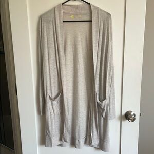 Xersion Gray Cardigan Sweater Classic Knit